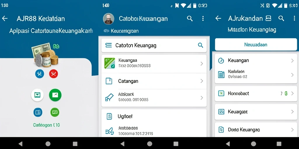 Tampilan antarmuka AJR88 yang sederhana dan menarik untuk Catatan Keuangan.