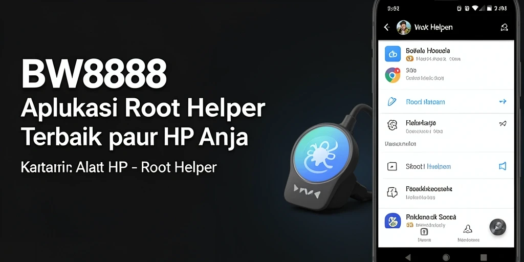 Antarmuka pengguna BW888 memudahkan akses fungsi Root Helper.