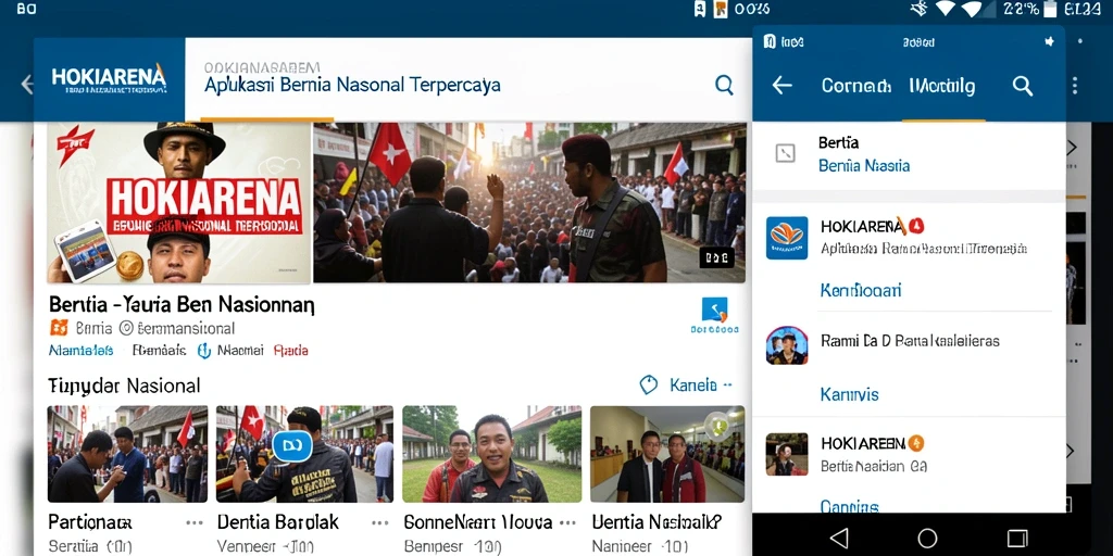 Tampilan antarmuka HOKIARENA dengan berita terbaru.