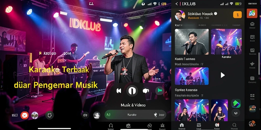 Tampilan antarmuka aplikasi Karaoke IDKLUB yang elegan dan mudah digunakan.