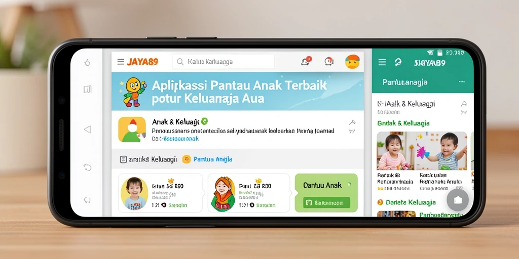 Antarmuka aplikasi JAYA89 yang ramah anak dan informatif.