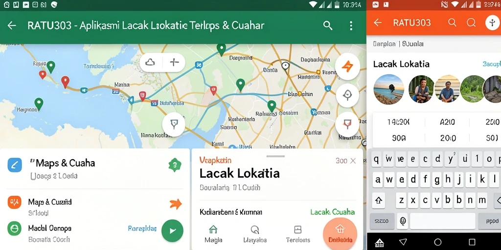 Antarmuka RATU303 menunjukkan lokasi secara real-time dengan peta interaktif.