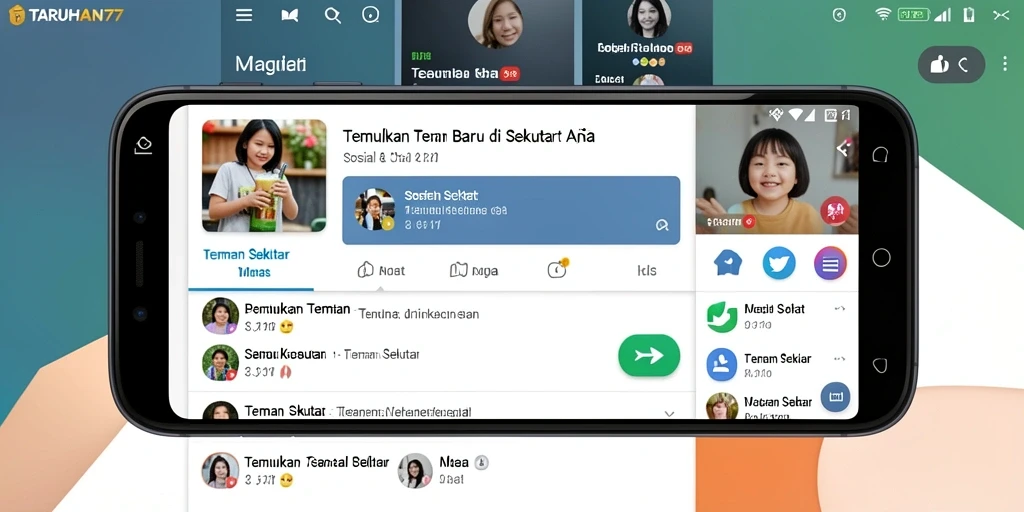 Antarmuka TARUHAN77 menampilkan opsi pencarian teman yang intuitif.