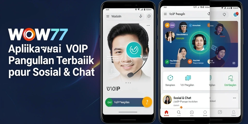 Tampilan antarmuka WOW77 untuk VoIP Panggilan yang user-friendly.